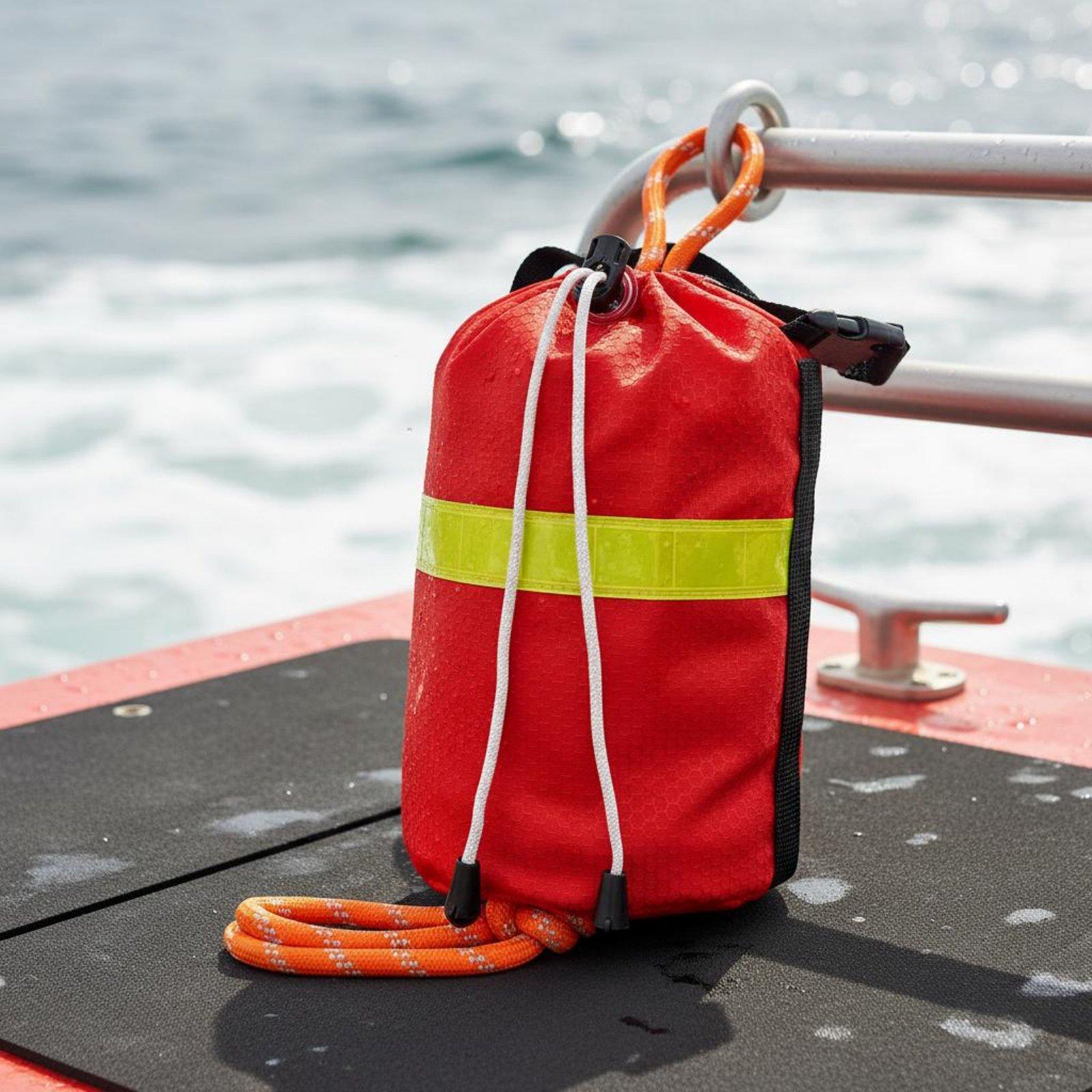Rescue Rope Throw - ถุงสำหรับโยนช่วยชีวิตในน้ำ ทนทานต่อการสึกหรอ พร้อมเชือกที่ลอยน้ำได้ เหมาะสำหรับใช้ในการพายเรือและตกปลาบนน้ำแข็ง