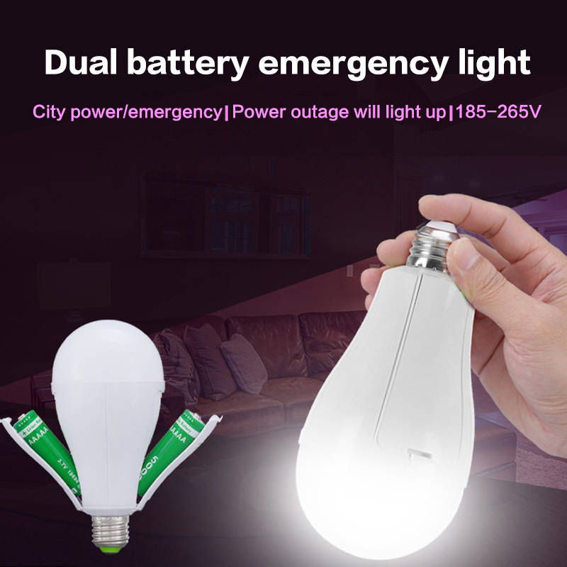 Solar Emergency Charger - หลอดไฟ LED ฉุกเฉินแบบชาร์จไฟได้ 20W E27, ชาร์จผ่านพอร์ต