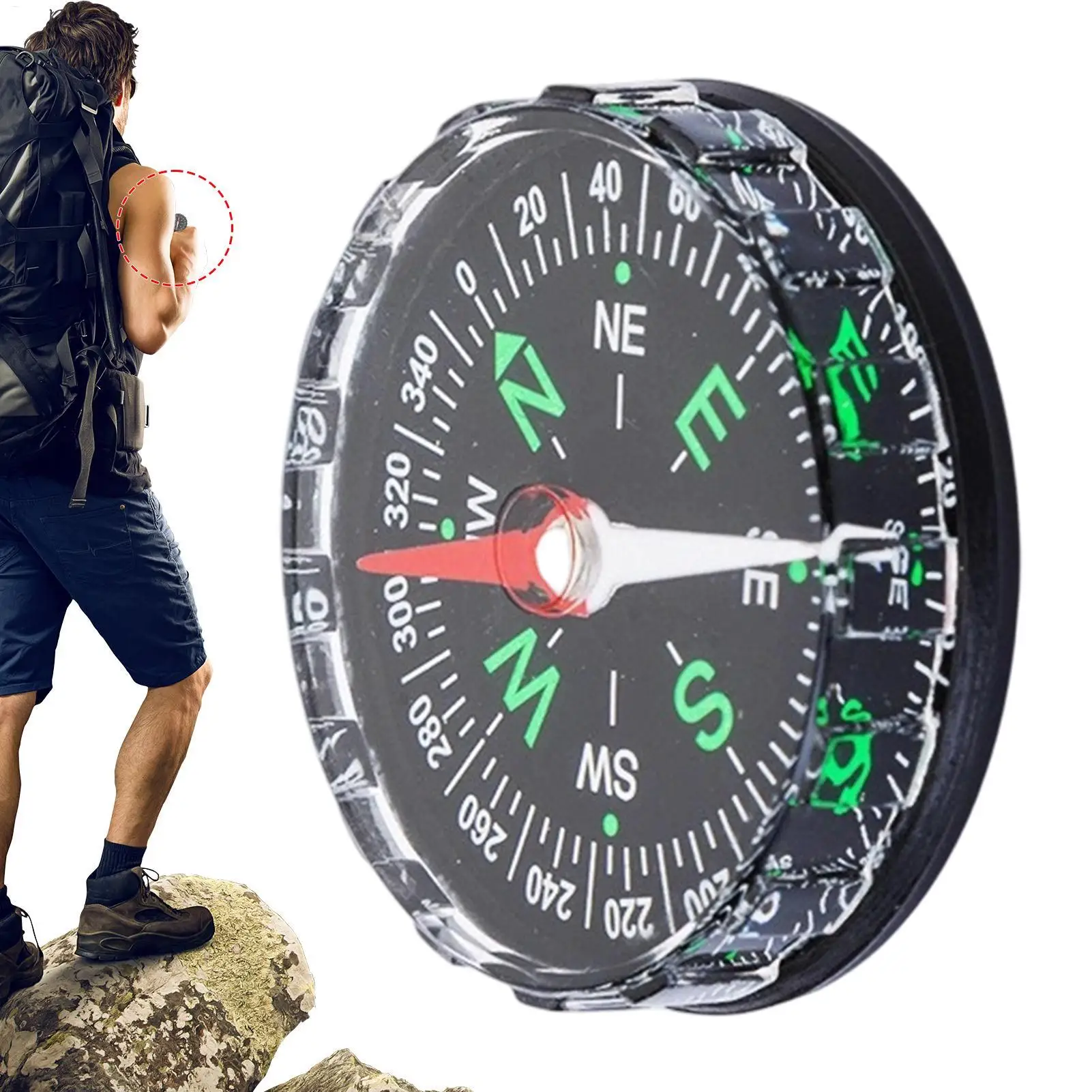 เข็มทิศพกพาแบบแม่เหล็กขนาดเล็ก - Compass Lensatic บทวิจารณ์และราคา