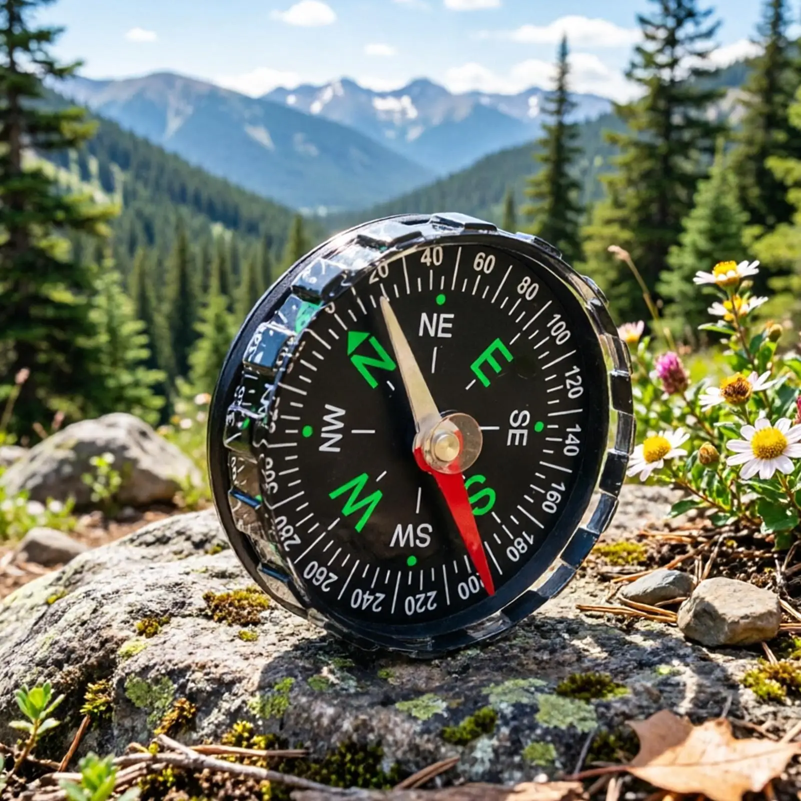 เข็มทิศพกพาแบบแม่เหล็กขนาดเล็ก - Compass Lensatic บทวิจารณ์และราคา