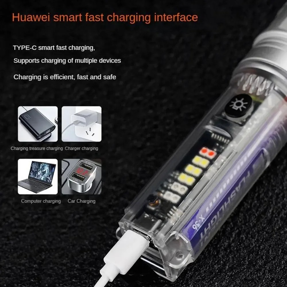 ไฟฉาย LED กำลังสูงพร้อมไฟด้านข - Solar Emergency Charger บทวิจารณ์และราคา