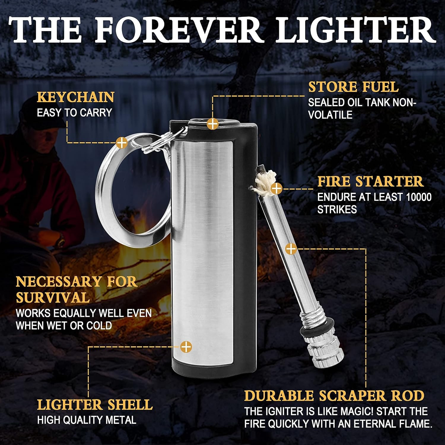 ชุดหินเหล็กไฟแมกนีเซียม 1-5 แพ - Magnesium Fire Starter บทวิจารณ์และราคา