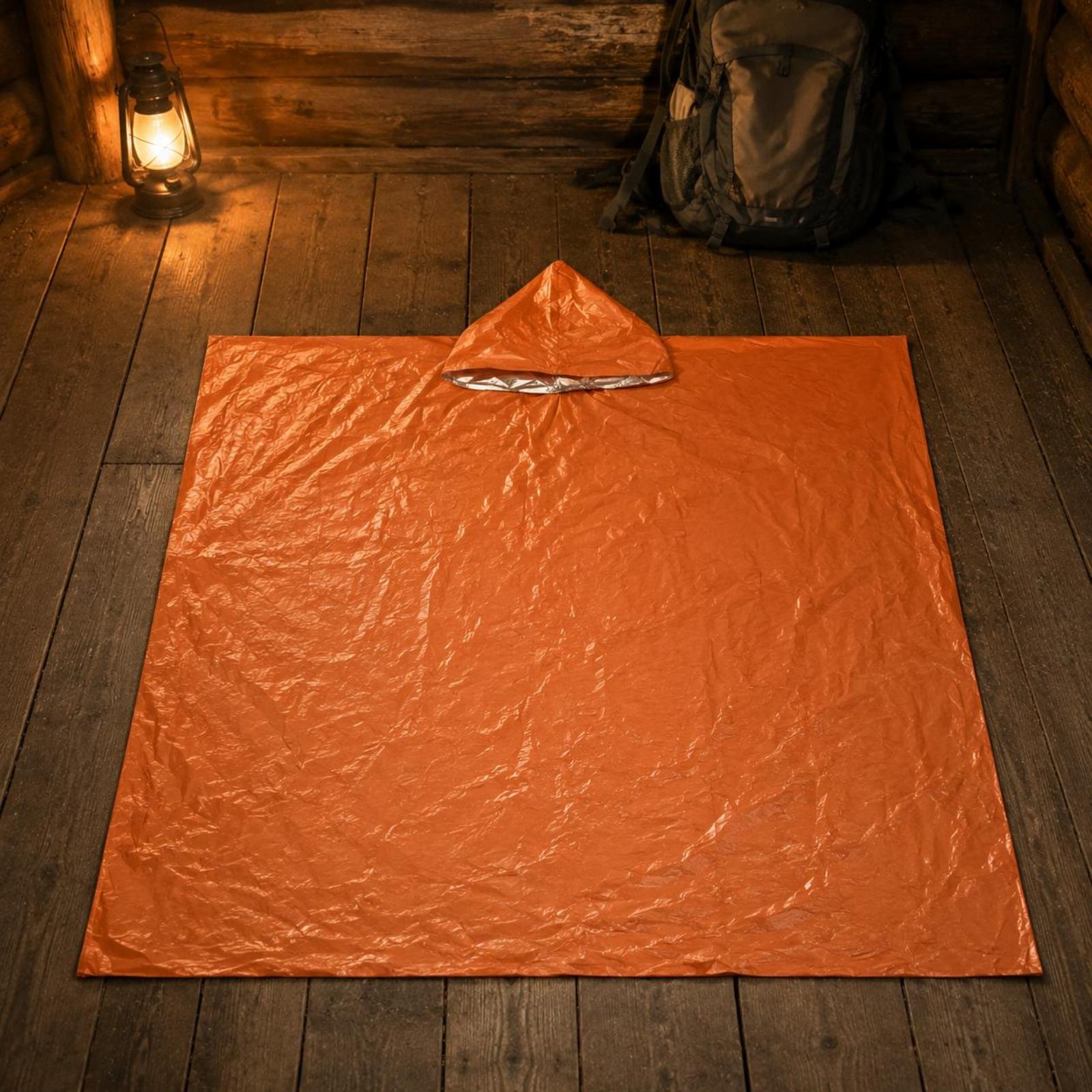เสื้อกันฝนฉุกเฉินกันน้ำสำหรับผ - Emergency Poncho Rain บทวิจารณ์และราคา
